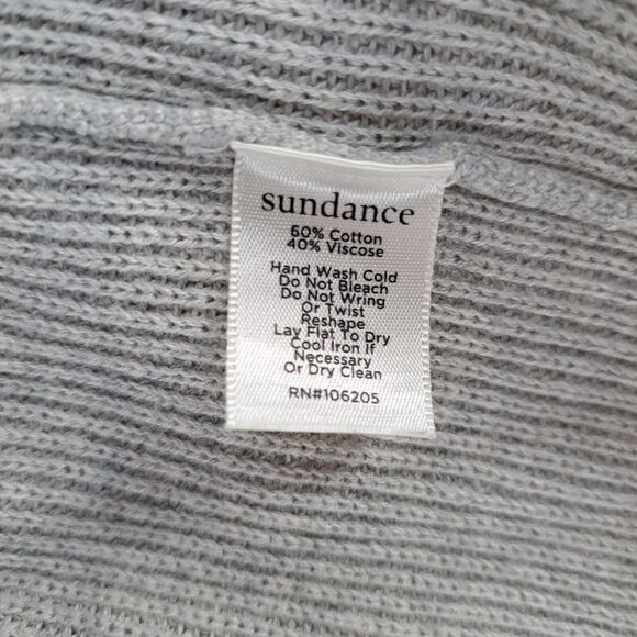 Sundance Longline Open Front Knit Cardigan Pockets Light Grey Women's Size XL - Picture 5 of 5